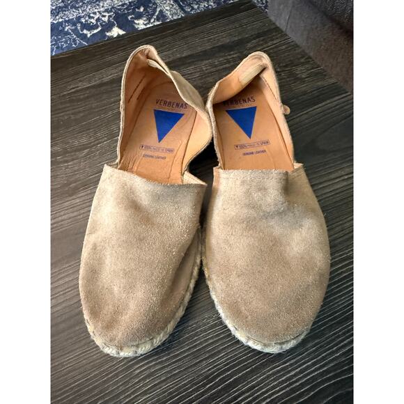 Verbenas Carmen Flat Leather & Suede Espadrilles Sz. US 9 EU 41 - Picture 1 of 9